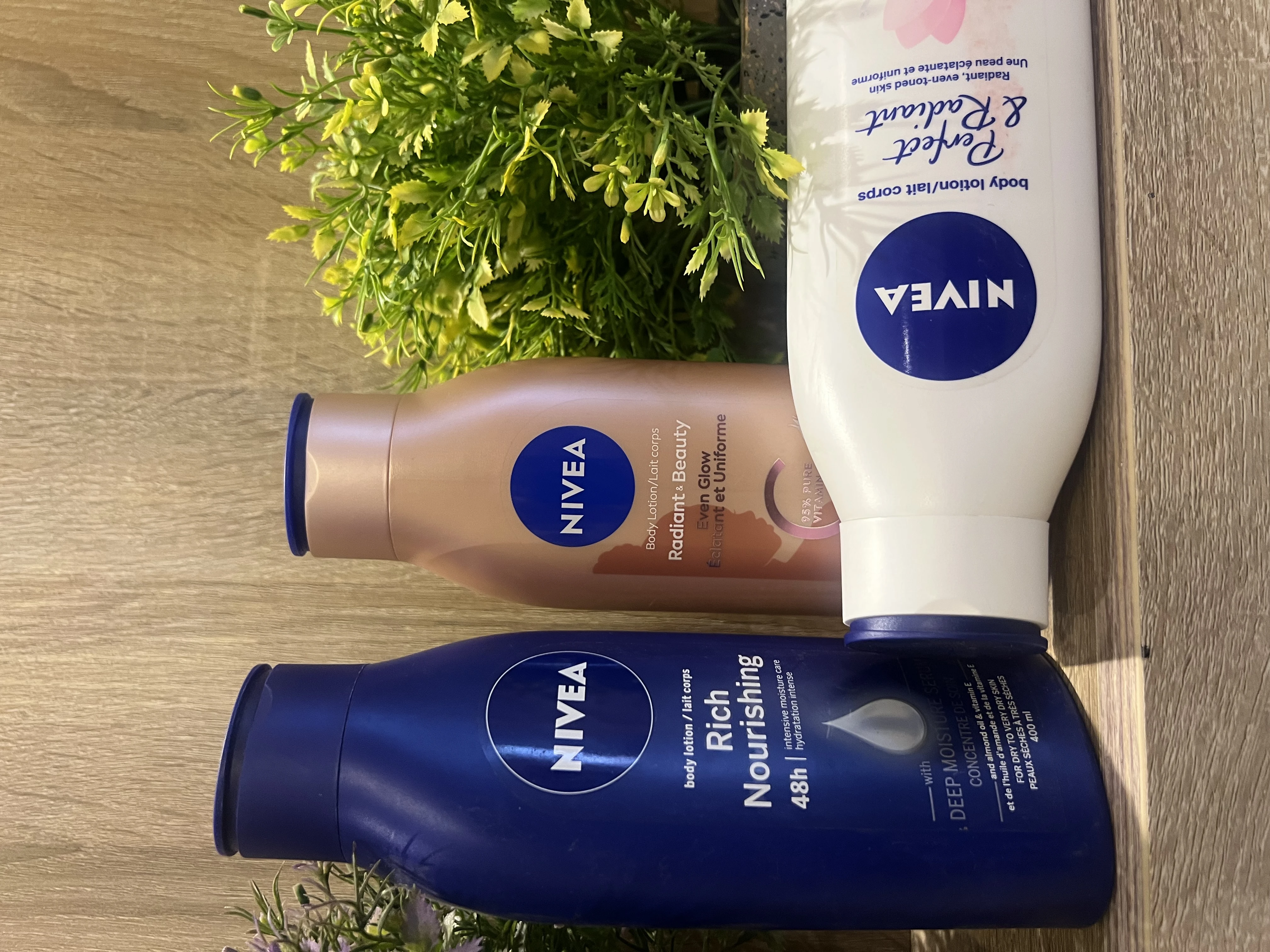 Nivea radiant and beauty lotions